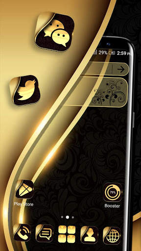 Gold Black Launcher Theme screenshot 1