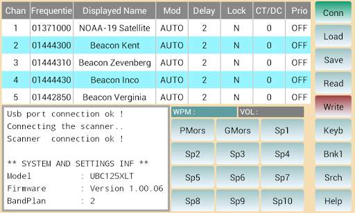 RadioScanUBC125 USB OTG screenshot 5