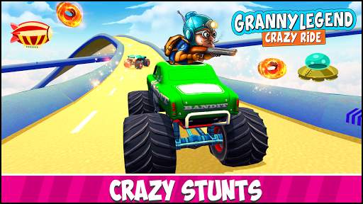 Granny Legend Crazy Ride: Car Stunts Shoot 2k20 screenshot 2