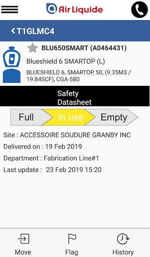 Air Liquide mobile application screenshot 4