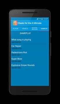 Cheats - for Gta 4 screenshot 5