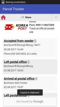 Parcel Tracker 3 تصوير الشاشة