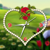Rose clock live wallpaper icon