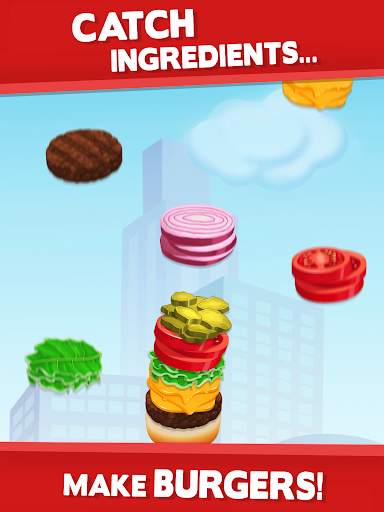 Sky Burger 🍔 Endless Hamburger Stacking Food Game screenshot 12