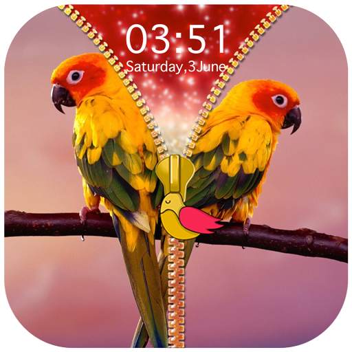 Birds Zipper Lock Screen 1.0