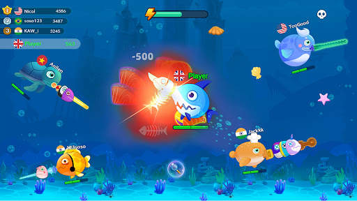 Shark vs Fish .io-Hungry World screenshot 16