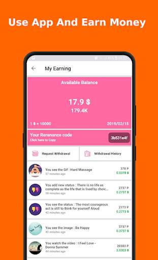 Status Box - Video Save,  Video Share and Earn screenshot 1
