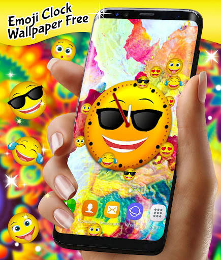 Emoji Clock Live Wallpaper Free 😍 Neon Wallpapers screenshot 3