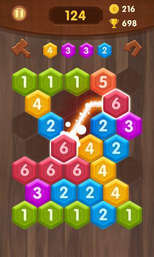 Hexa Crush Cell Puzzle screenshot 1