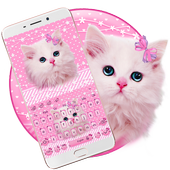 Niedliche rosa Kitty-Tastatur icon