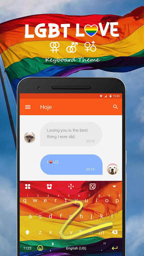 Keyboard Theme for LGBT Love screenshot 4