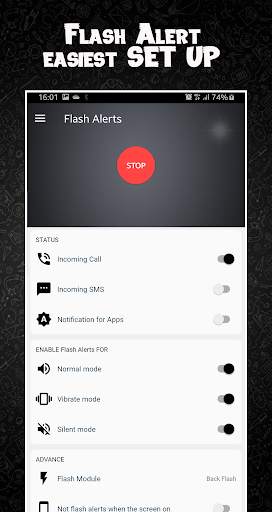 color flash call alert notification, flash torch screenshot 1