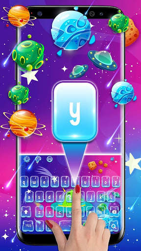 Galaxy Alien Cartoon Keyboard Theme screenshot 2