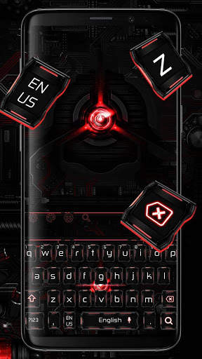Classy Red Black Keyboard Theme screenshot 1