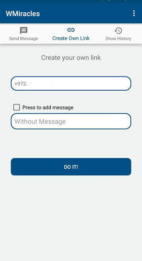 WMiracles - Send WhatsApp without saving a number screenshot 3