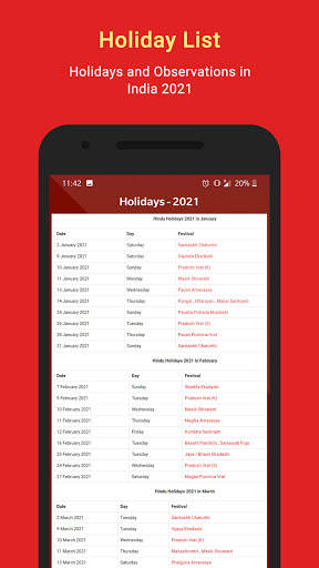 Hindi Calendar 2021 - Muhurat, Panchang, Horoscope screenshot 5