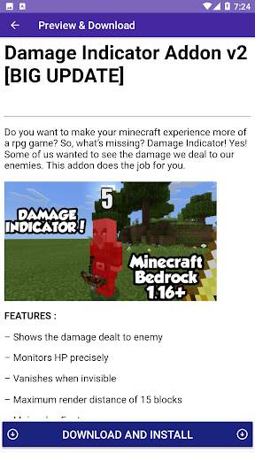 Damage Indicator Addon For MCPE screenshot 4