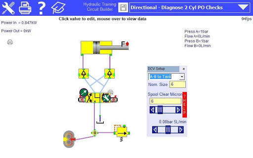 Hydraulic Circuit Simulator screenshot 1