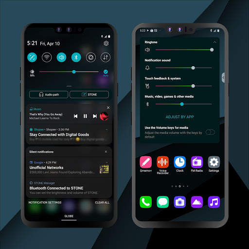 Black Theme for LG UX9 (Android 10) screenshot 3