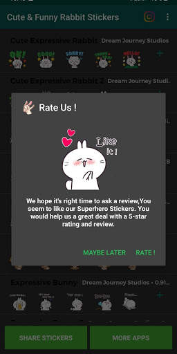 🐰 Best Cute & Funny Rabbit Sticker For Whatsaap screenshot 7