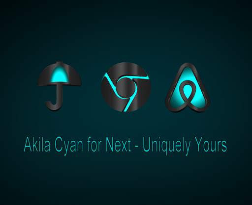 Akila cyan Next Launcher theme screenshot 8