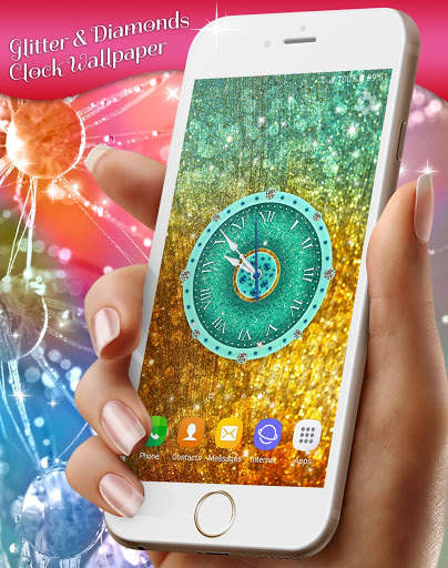 Diamond Clock Wallpaper 💎 Glitter Live Wallpapers screenshot 5