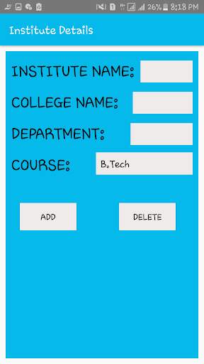 DEPARTMENT TIME TABLE GENERATOR APP screenshot 3