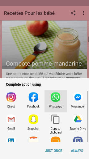 Recettes Pour Bébé Offline screenshot 7