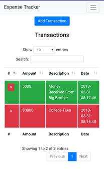 Expense Tracker 2 تصوير الشاشة