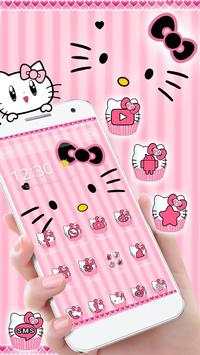 Hello Princess Kitty Pink Cute Cartoon Theme screenshot 1