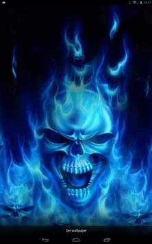 Skulls in a blue flame live wp screenshot 1