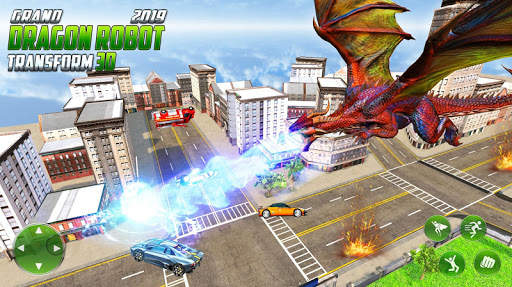 Grand US Dragon Robot Battle 3D screenshot 5