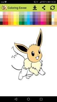 Eevee Evolution Coloring book скриншот 2