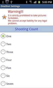 Oneshot Silent Camera Lite screenshot 3