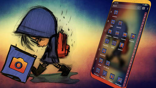 Sad Boy Sketch Launcher Theme screenshot 5