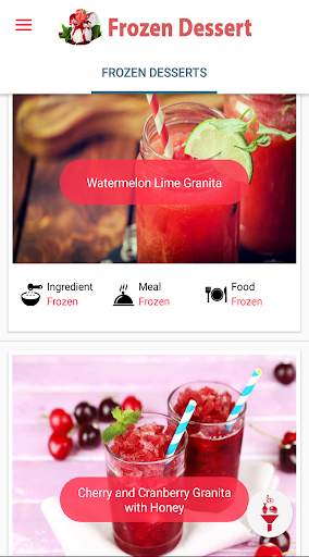 Dessert Recipes - Frozen Dessert Recipes screenshot 1