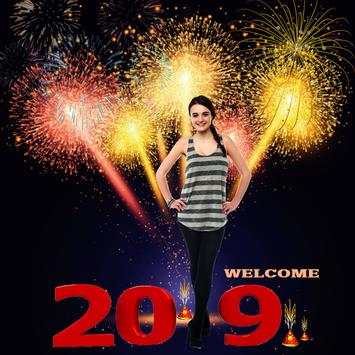 New Year 2019 Fire Works Photo Frame Editor Latest скриншот 3