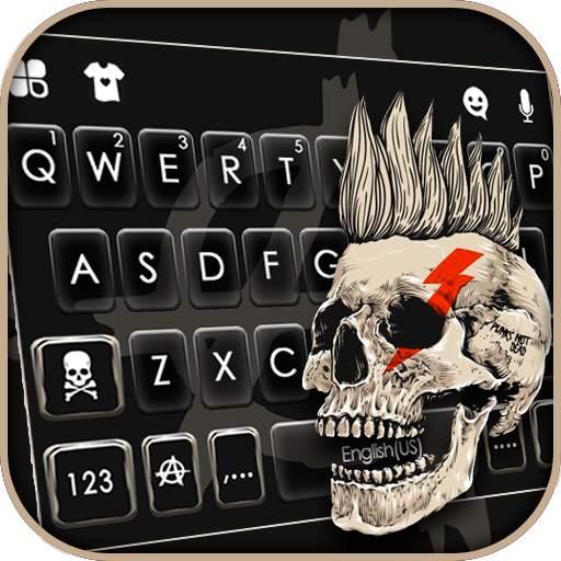 Punk Skull Keyboard Background 1.0
