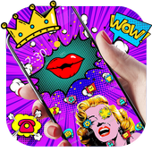 Pop Pretty Lady Purple Style Theme icon