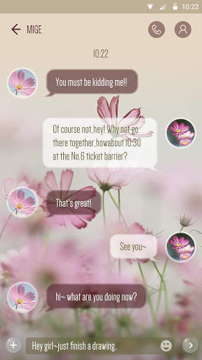 GO SMS BLOOM THEME screenshot 2