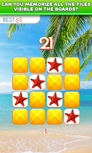 Brain game - Memory training - Beach screenshot 2