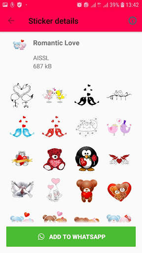 Romantic Love Sticker for WA screenshot 6