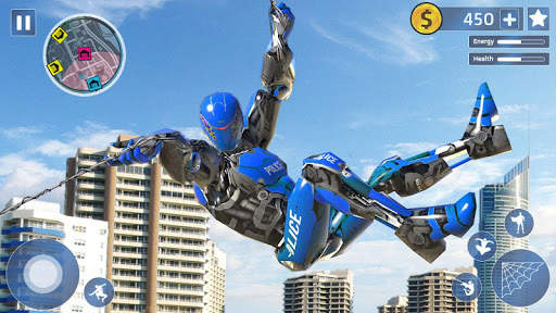 Real Flying Spider Ninja Rope Hero Vice Town Crime screenshot 3