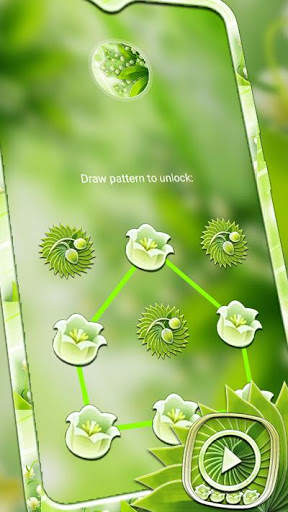 Green Floral Launcher Theme screenshot 4