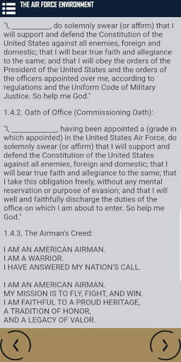 Air Force Handbook 1 (v. 2017), Airman App screenshot 5