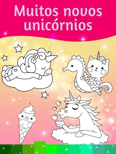 Páginas para colorir unicórnio efeitos animação screenshot 5