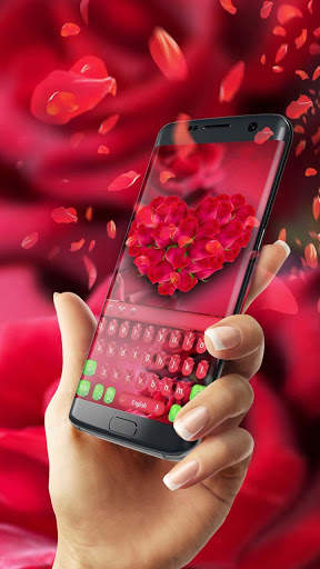 Pink Rose Petal Flying Keyboard स्क्रीनशॉट 3