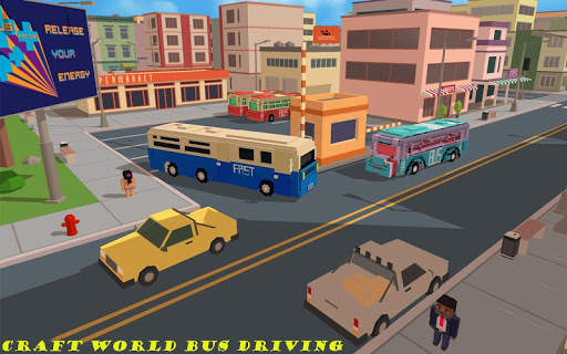 Craft World Bus Driving Simulator screenshot 1