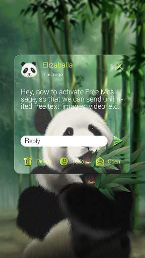 (FREE) GO SMS PANDA THEME screenshot 4
