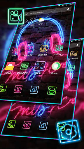 Neon Music APUS Launcher Theme screenshot 5
